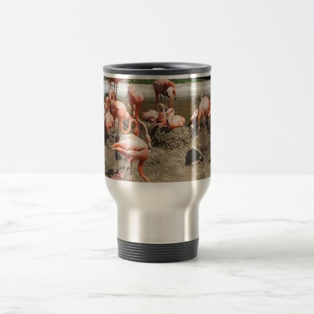 CANECA DE VIAGEM DOS FLAMINGOS (Centro)