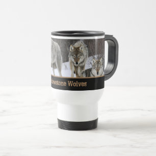 Caneca de viagem dos lobos de Yellowstone