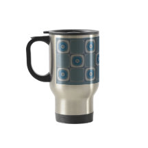 Caneca de viagem dos Quadrados Retroativos do Lime