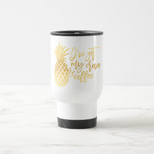 Caneca de viagem Dourado do abacaxi