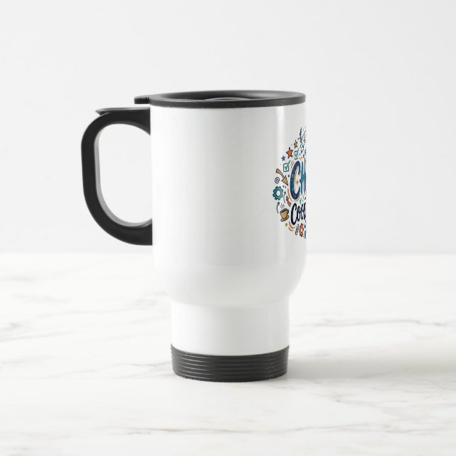 Caneca de Viagem Edição Chefe Coordenador de Caos  (Esquerda)