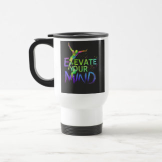 caneca de viagem "Elevem a sua mente"