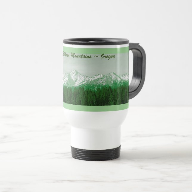 Caneca de viagem Elkhorn Verde do Oregon (Frente Esquerda)