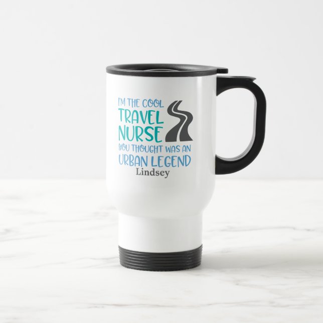Caneca de viagem Enfermeira Viagem personalizada (Direita)
