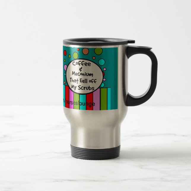 Caneca de viagem engraçada "café e Meconium " da (Direita)