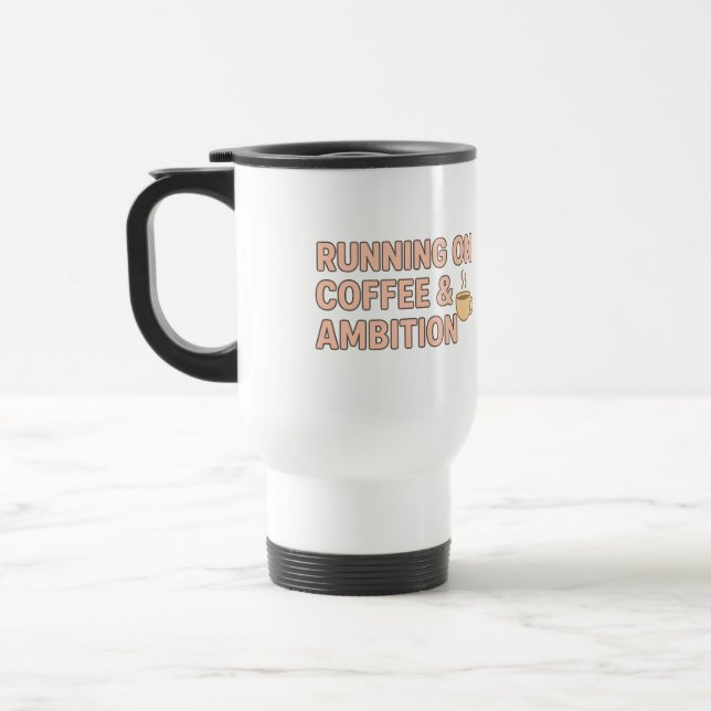 Caneca de viagem Engraçada de Lâminas e Café - Lov (Esquerda)