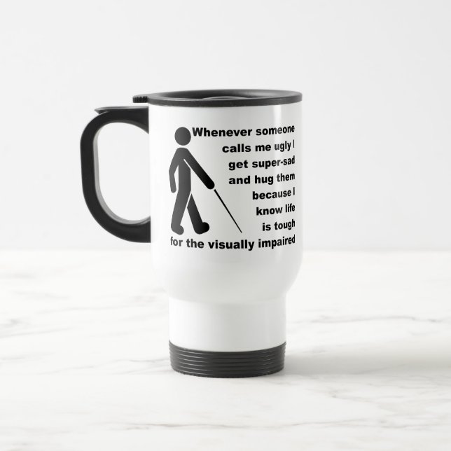 Caneca de viagem engraçada do abraço feio (Esquerda)