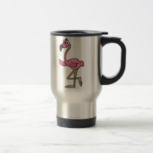 Caneca de viagem engraçada do flamingo de BW
