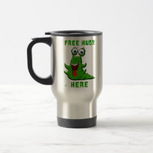 caneca de viagem engraçada "FREE HUGZ..."