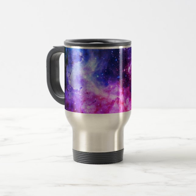 Caneca de viagem espacial/galáxia (Frente Esquerda)