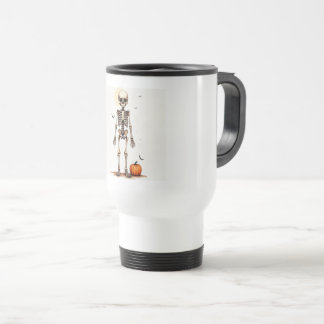 Caneca de Viagem Esqueleto de Halloween