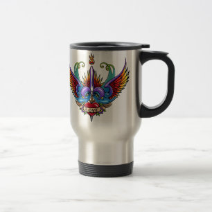 Caneca de viagem eterno do tatuagem da andorinha