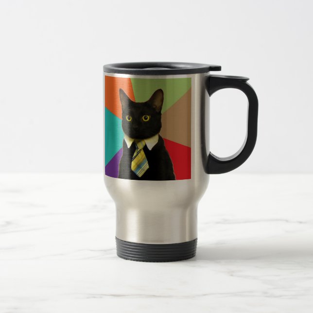 Caneca de viagem feita sob encomenda do gato do (Direita)