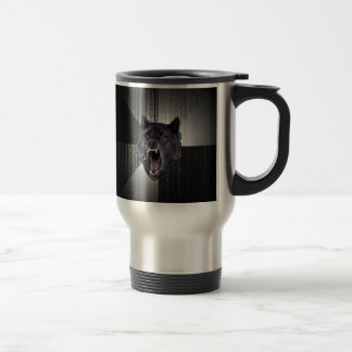 Caneca de viagem feita sob encomenda do lobo da