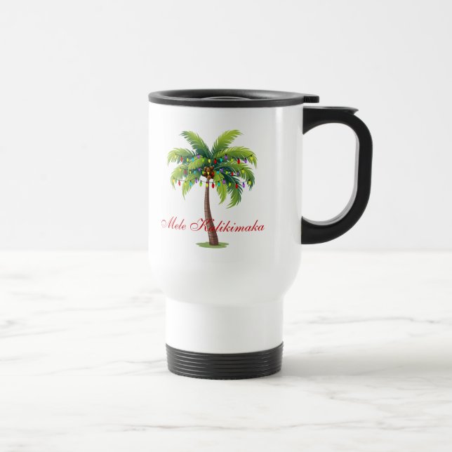 Caneca de viagem Feliz Natal/Mele Kalikimaka (Direita)