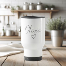 Caneca de Viagem Feminina Personalizada com Nome e