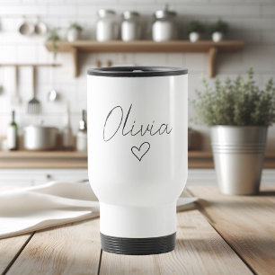 Caneca de Viagem Feminina Personalizada com Nome e