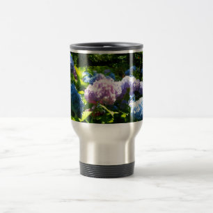 Caneca de Viagem Flor de Hortênsia