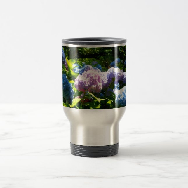 Caneca de Viagem Flor de Hortênsia (Centro)