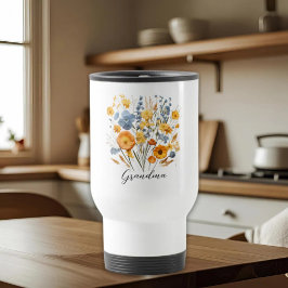 Caneca de viagem Floral Personalizada para a Vovó