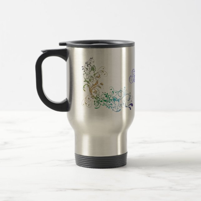 Caneca de viagem florescente (Esquerda)