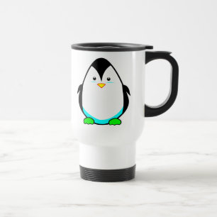 Caneca de viagem fria do pinguim