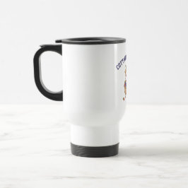 Caneca de Viagem Gatinho Kawaii Jardineiro Frutas