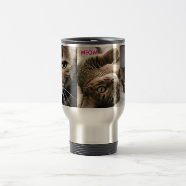 Caneca de Viagem Gato Bengal Meow (Centro)