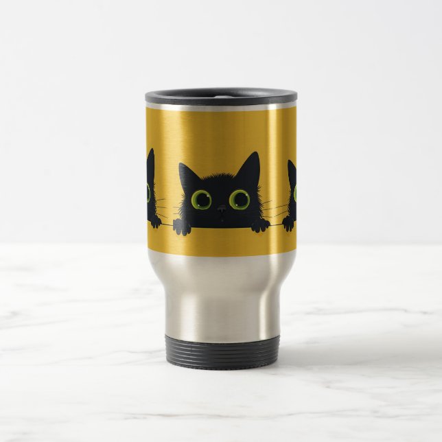 Caneca de Viagem Gato Preto (Centro)