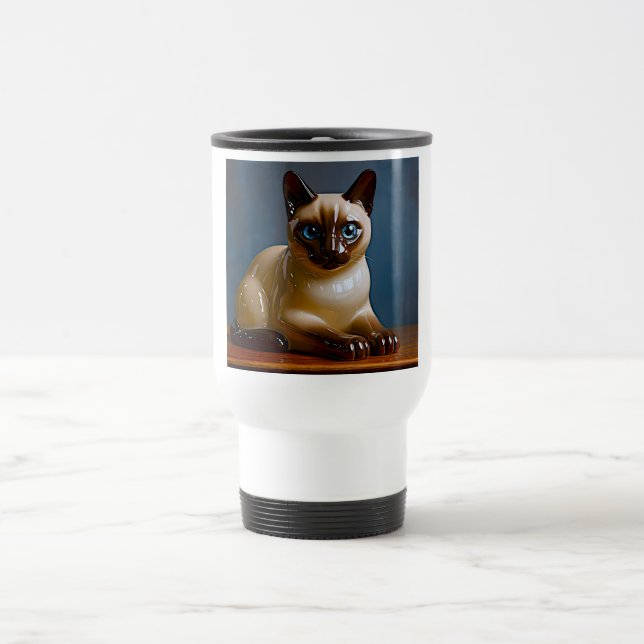Caneca de Viagem Gato Siames (Centro)