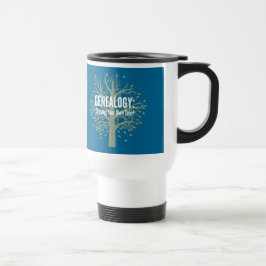 Caneca de viagem genealógica (azul)