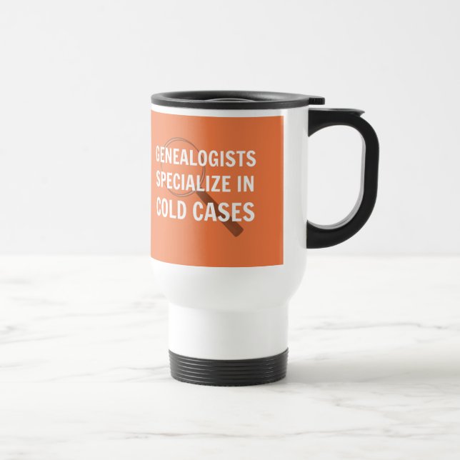 Caneca de viagem genealógica (laranja) (Direita)