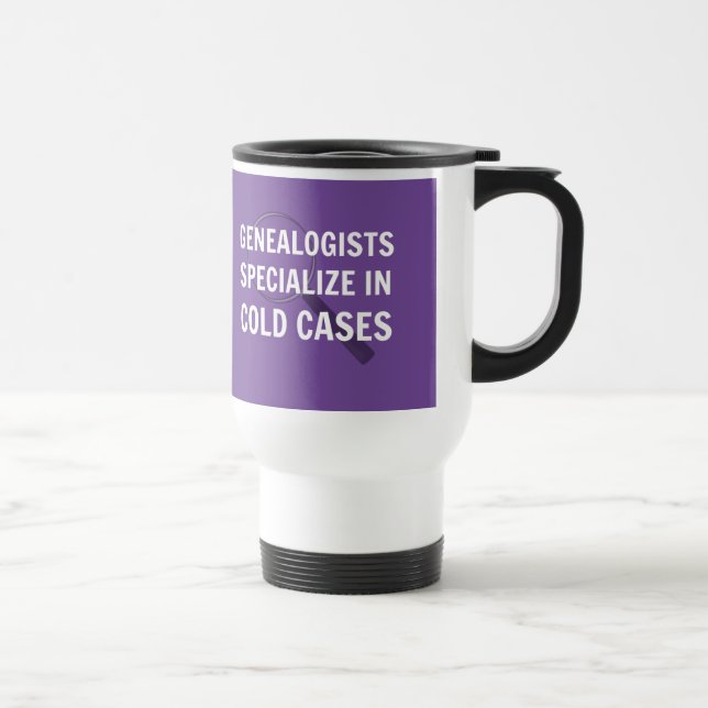 Caneca de viagem genealógica (Roxo) (Direita)