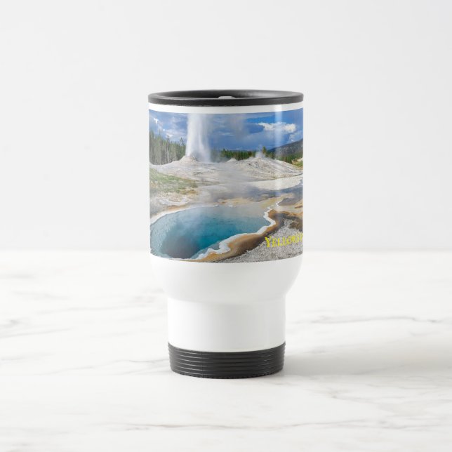 Caneca de viagem Geyser Yellowstone (Centro)