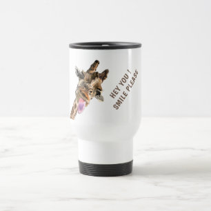 Caneca de Viagem Girafa Engraçada com Texto Atraen