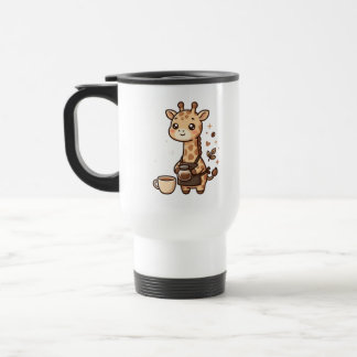 Caneca de Viagem Girafa Fofa Barista