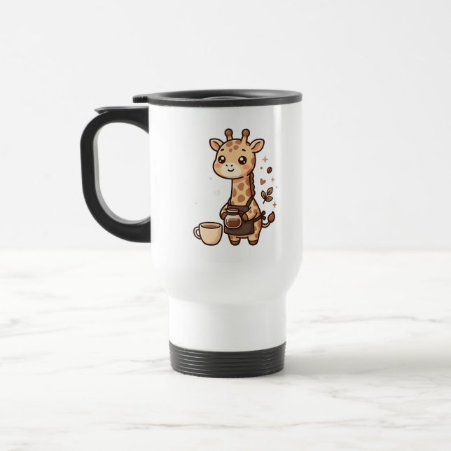 Caneca de Viagem Girafa Fofa Barista (Esquerda)