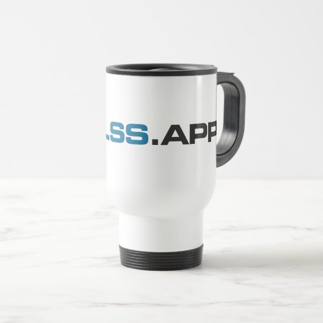 CANECA DE VIAGEM GLSS.app (Frente Esquerda)