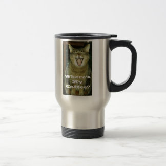 Caneca de viagem gorda engraçada do gato