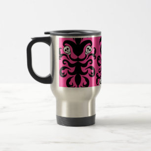 Caneca de viagem gótico bonito super do damasco d