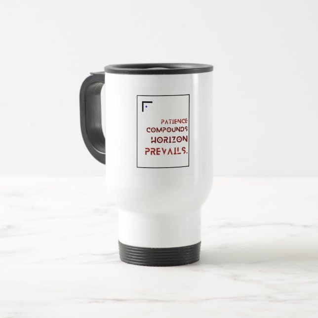 Caneca de viagem Horizon Prevails para investidore (Frente Esquerda)