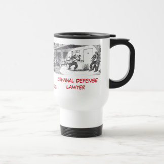 Caneca de viagem inoperante do advogado de defesa
