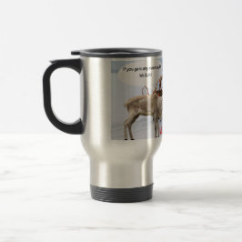 caneca de viagem inox. papais noeis de natal alegr
