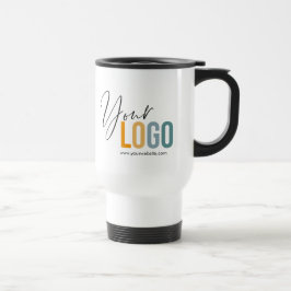 Caneca de viagem inoxidável com logotipo da