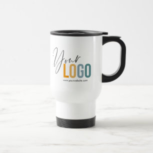 Caneca de viagem inoxidável com logotipo da
