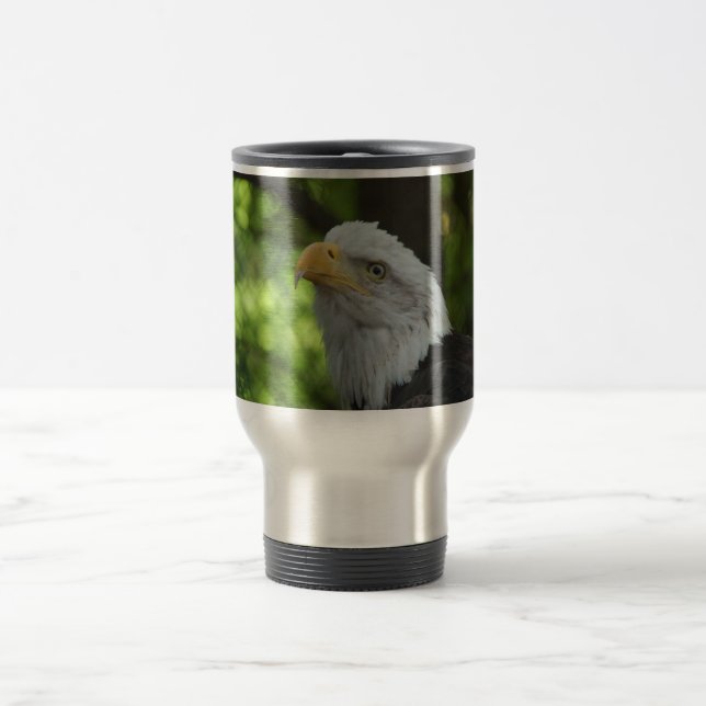 Caneca de viagem inoxidável da águia americana (Centro)