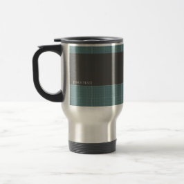 Caneca de Viagem Isolada com Grade de Blueprint Mo