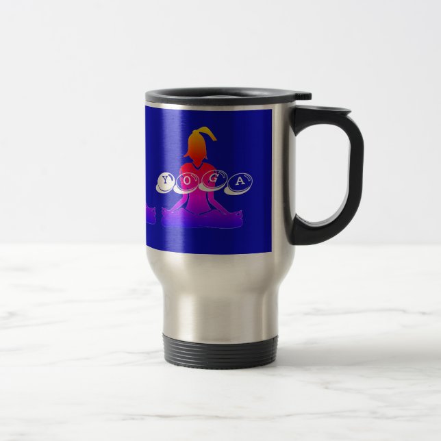 Caneca de Viagem "Java Yoga" da Linha Fun Blue Com (Direita)