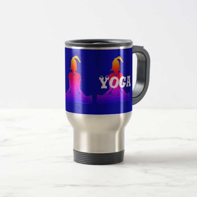 Caneca de viagem 'Java Yoga' da viagem ao trabalho (Frente Esquerda)