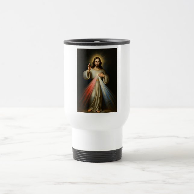 Caneca de viagem Jesus da Divina Misericórdia (Centro)